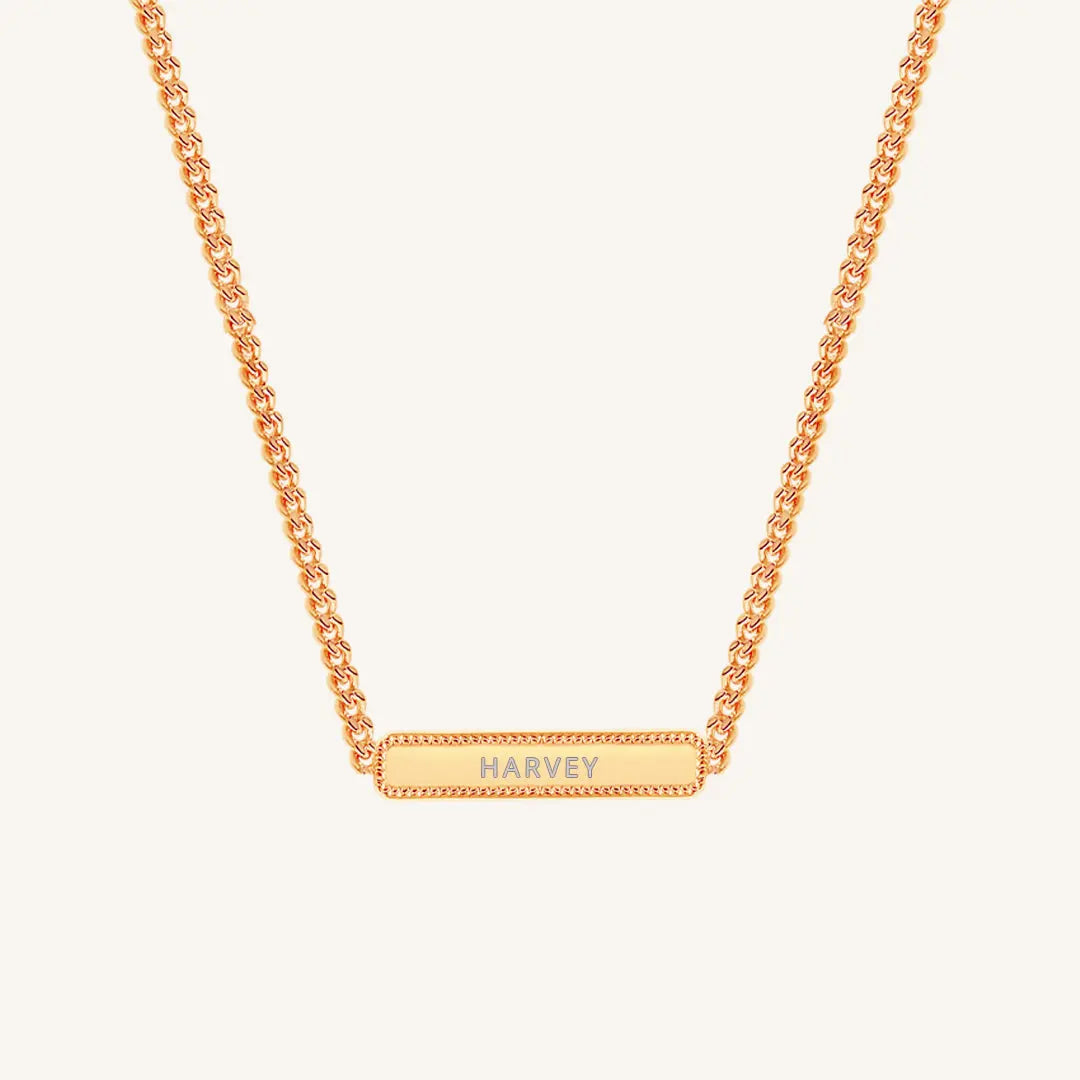 The ROSE Etch Bar Necklace by Francesca Jewellery from the Necklaces Collection.