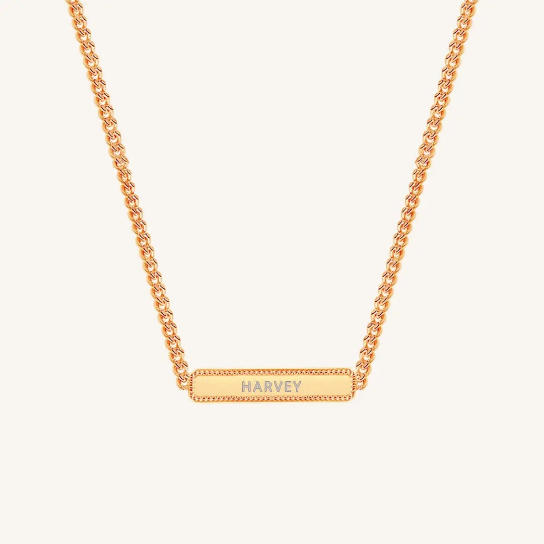 The ROSE Etch Bar Necklace by Francesca Jewellery from the Necklaces Collection.
