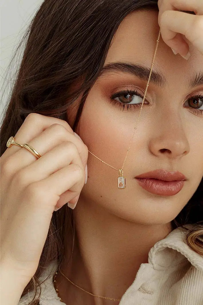 Iridescent Zodiac Necklace - NecklaceWorn2.jpg