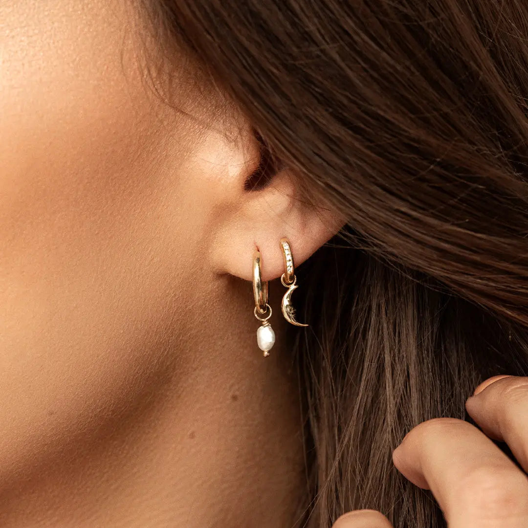 The Patience Crystal Hoops by Francesca Jewellery from the Earrings Collection.