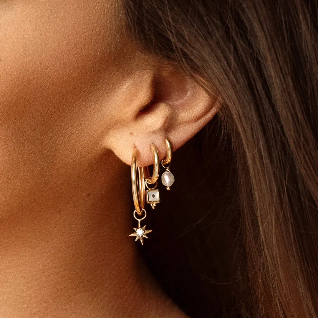 The Pearl Hoop Charm - Set of 2 by Francesca Jewellery from the Charms Collection.