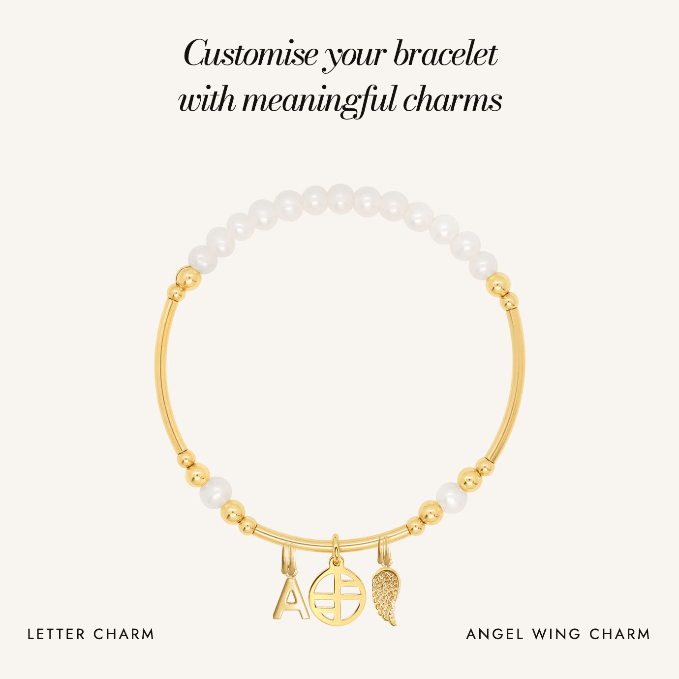 Pearl Division Bracelet: customise your bracelet with meaningful charms