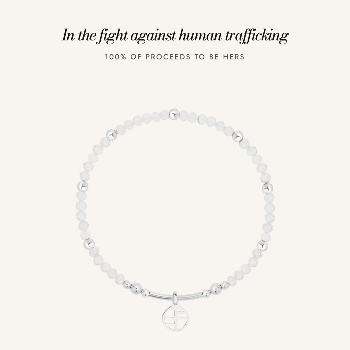 Be Hers Awareness Bracelet: in the fight against human trafficking, 100% of proceeds to Be Hers