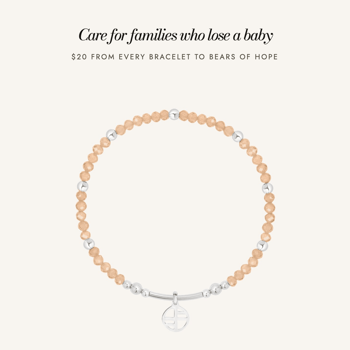 Bears of Hope Awareness Bracelet: care for families who lose a baby, $20 from every bracelet to Bears of Hope