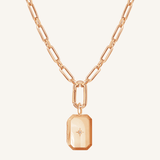 Bevel Photo Locket Necklace