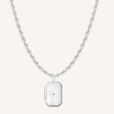 Bevel Photo Locket Necklace