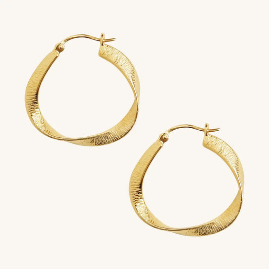 The  GOLD  Abigail Hoops by  Francesca Jewellery from the Earrings Collection.