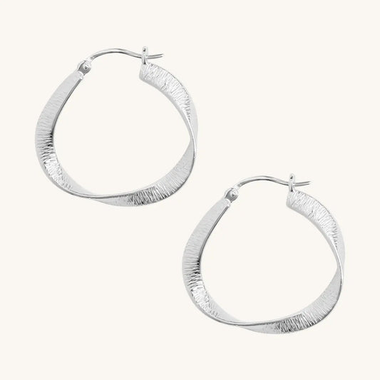 The  SILVER  Abigail Hoops by  Francesca Jewellery from the Earrings Collection.