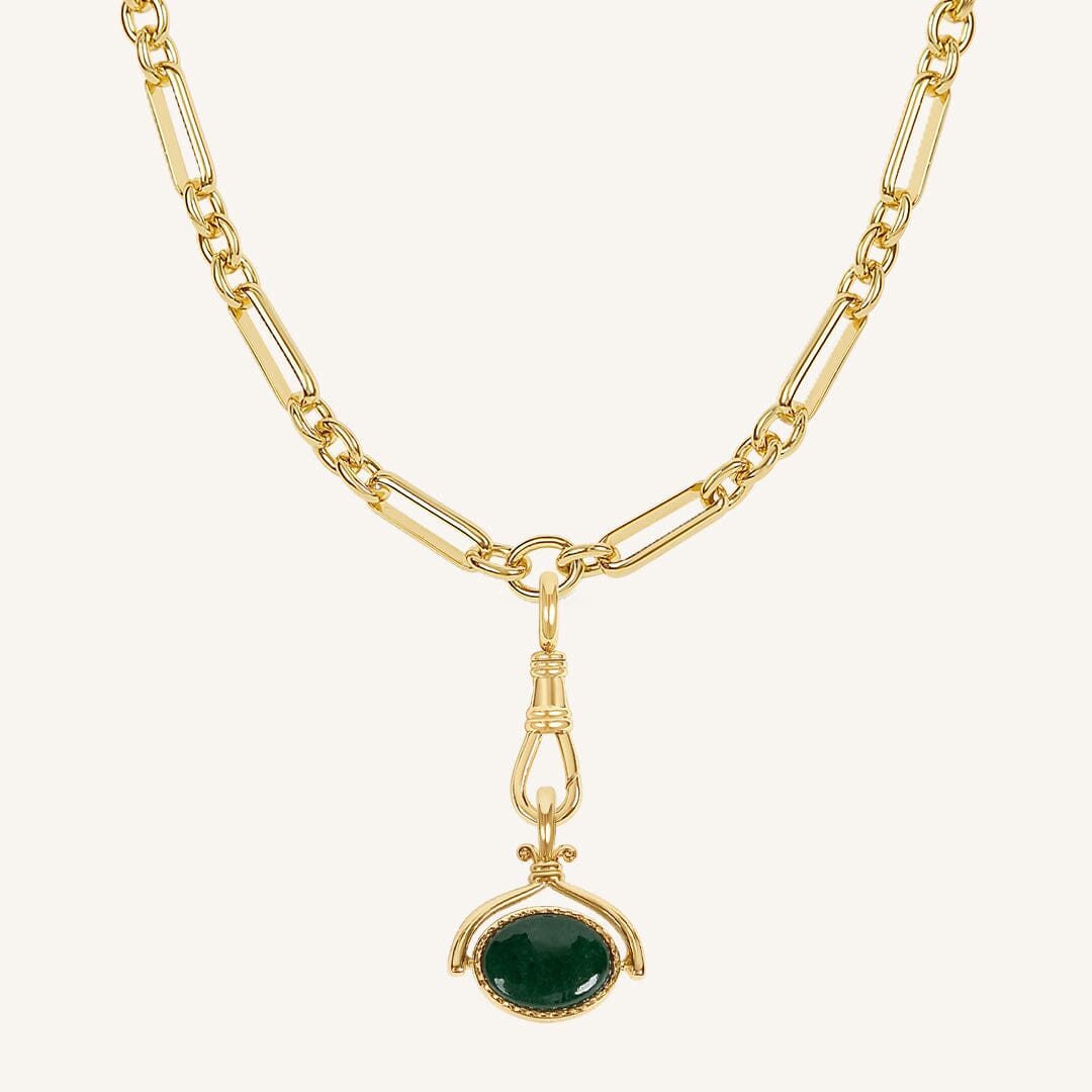 Adeline Reversible Pendant Fob Necklace