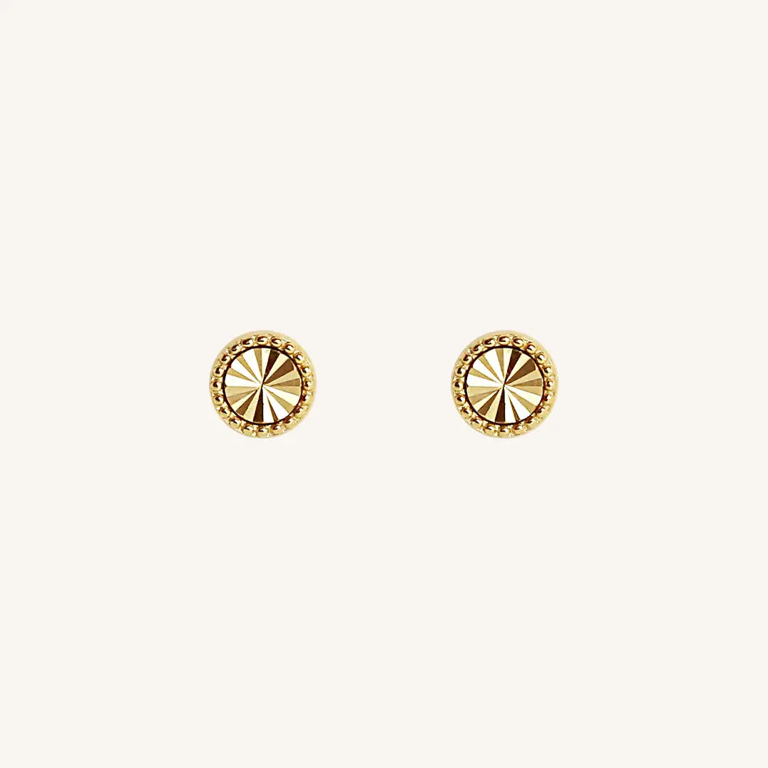 The  GOLD  Sol Studs by  Francesca Jewellery from the Earrings Collection.