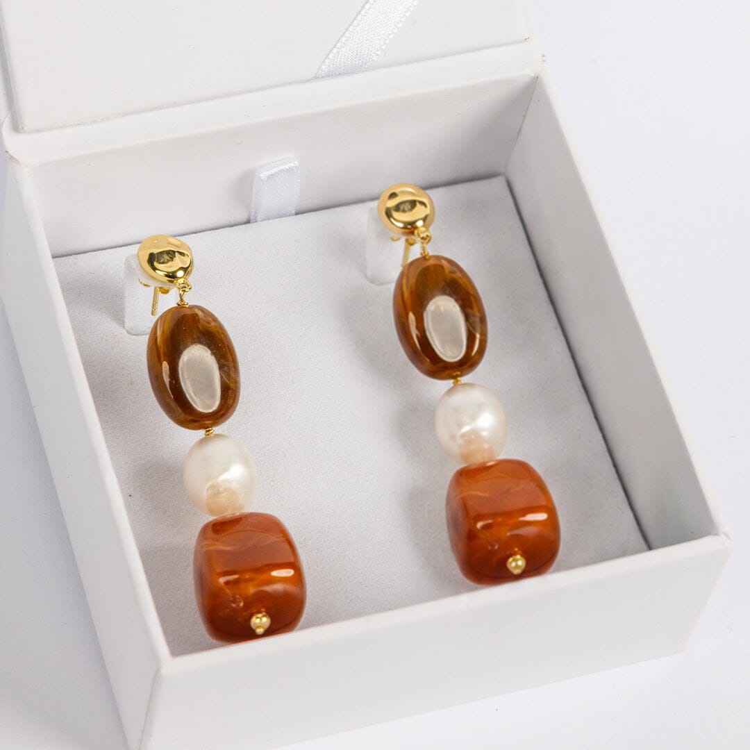 Amalfi Drop Earrings Terracotta