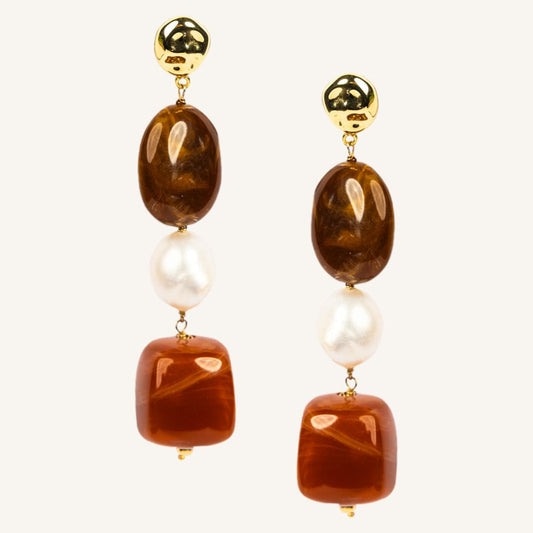 Amalfi Drop Earrings Terracotta