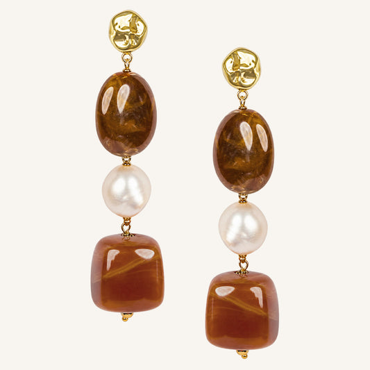 Amalfi Drop Earrings Terracotta