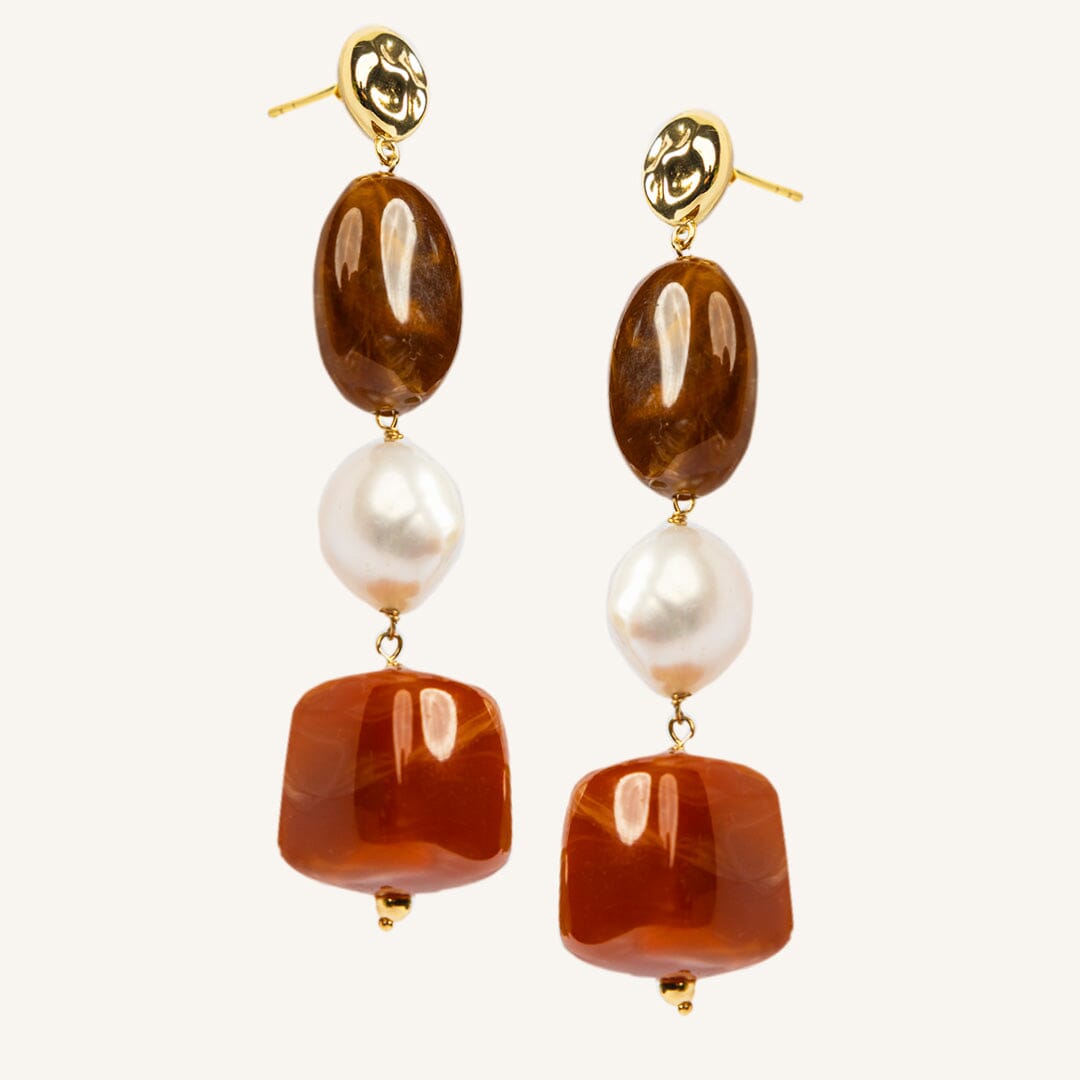 Amalfi Drop Earrings Terracotta