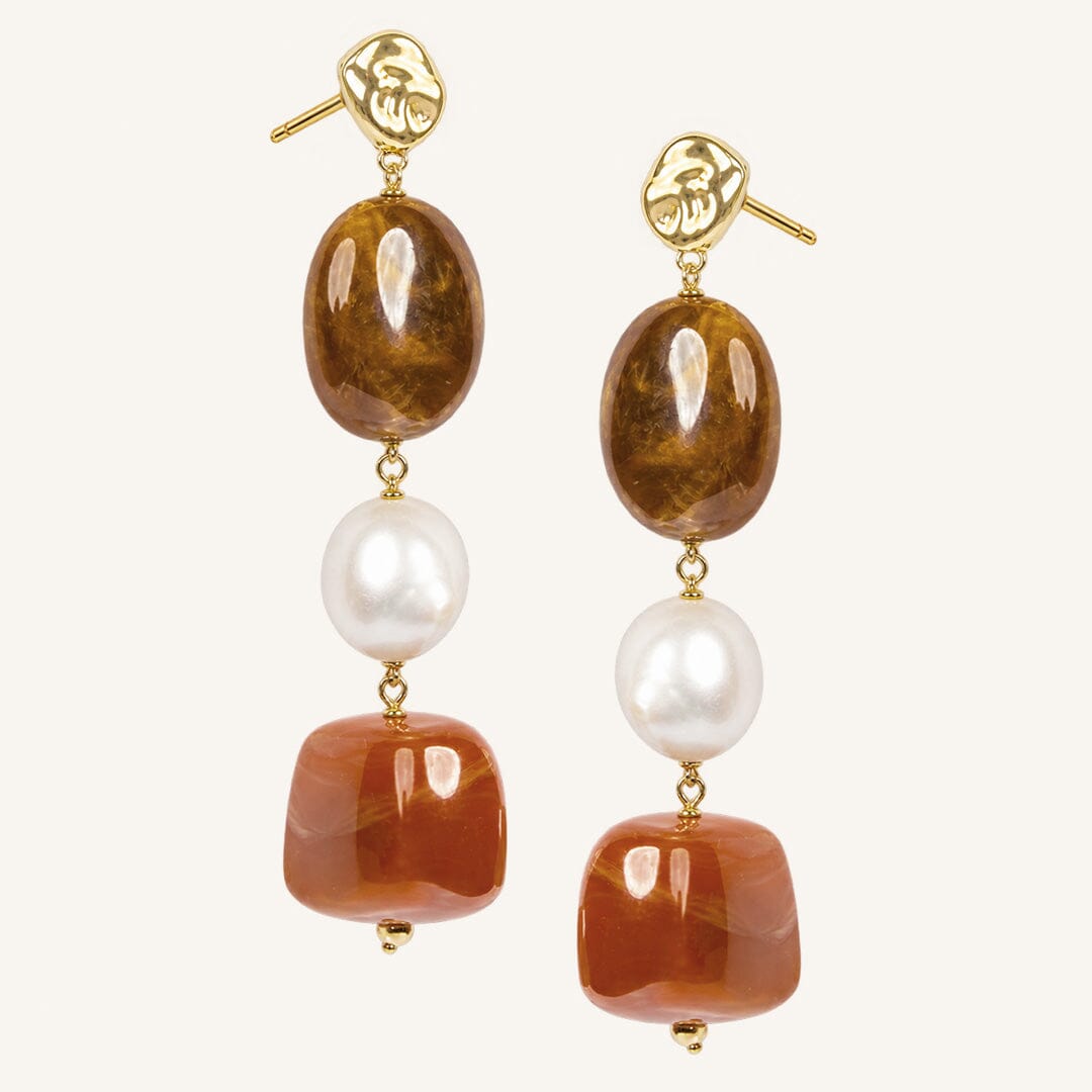Amalfi Drop Earrings Terracotta