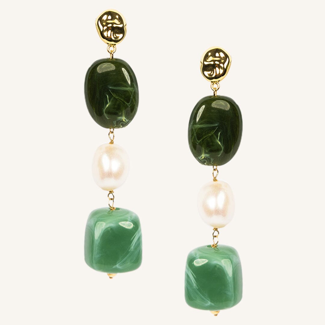 Amalfi Drop Earrings Verde