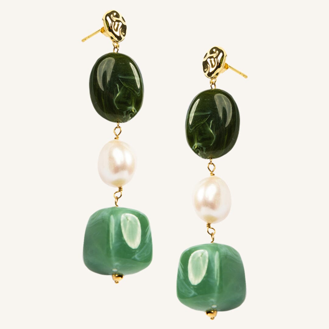 Amalfi Drop Earrings Verde