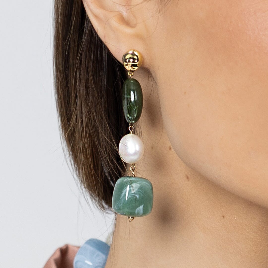 Amalfi Drop Earrings Verde