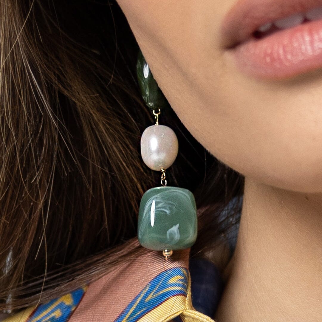 Amalfi Drop Earrings Verde