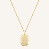 Amata Bevel Photo Locket Necklace