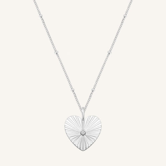 Amata Heart Photo Locket Necklace