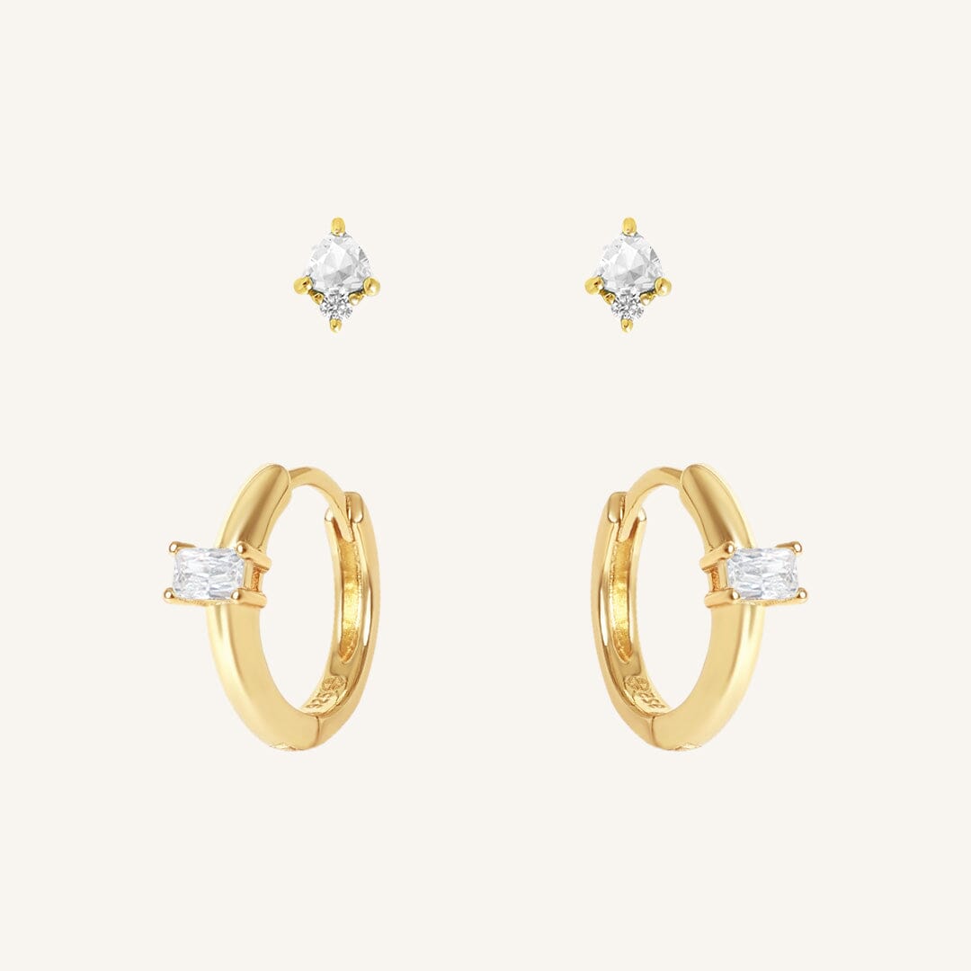 April Birthstone Earring Set
