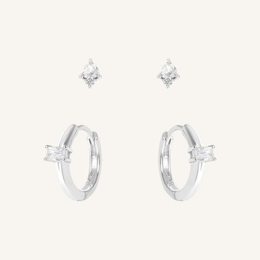 April Birthstone Earring Set