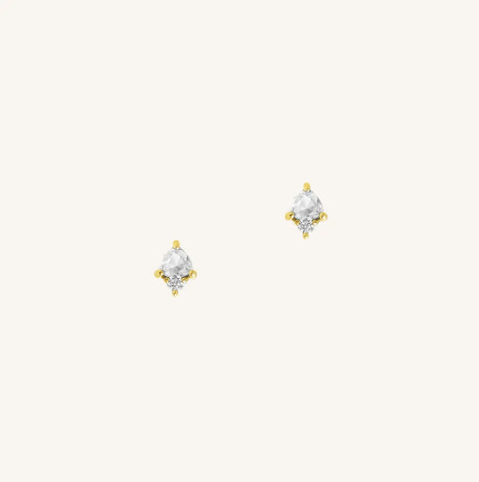 The  GOLD  April Birthstone Studs by  Francesca Jewellery from the Earrings Collection.