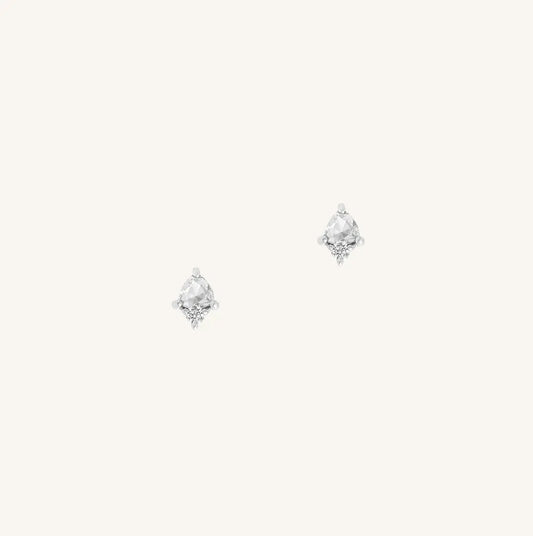 The  SILVER  April Birthstone Studs by  Francesca Jewellery from the Earrings Collection.