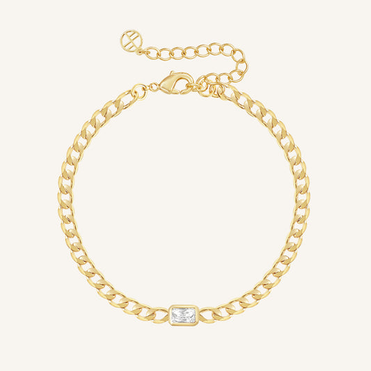 April Birthstone Chain Bracelet