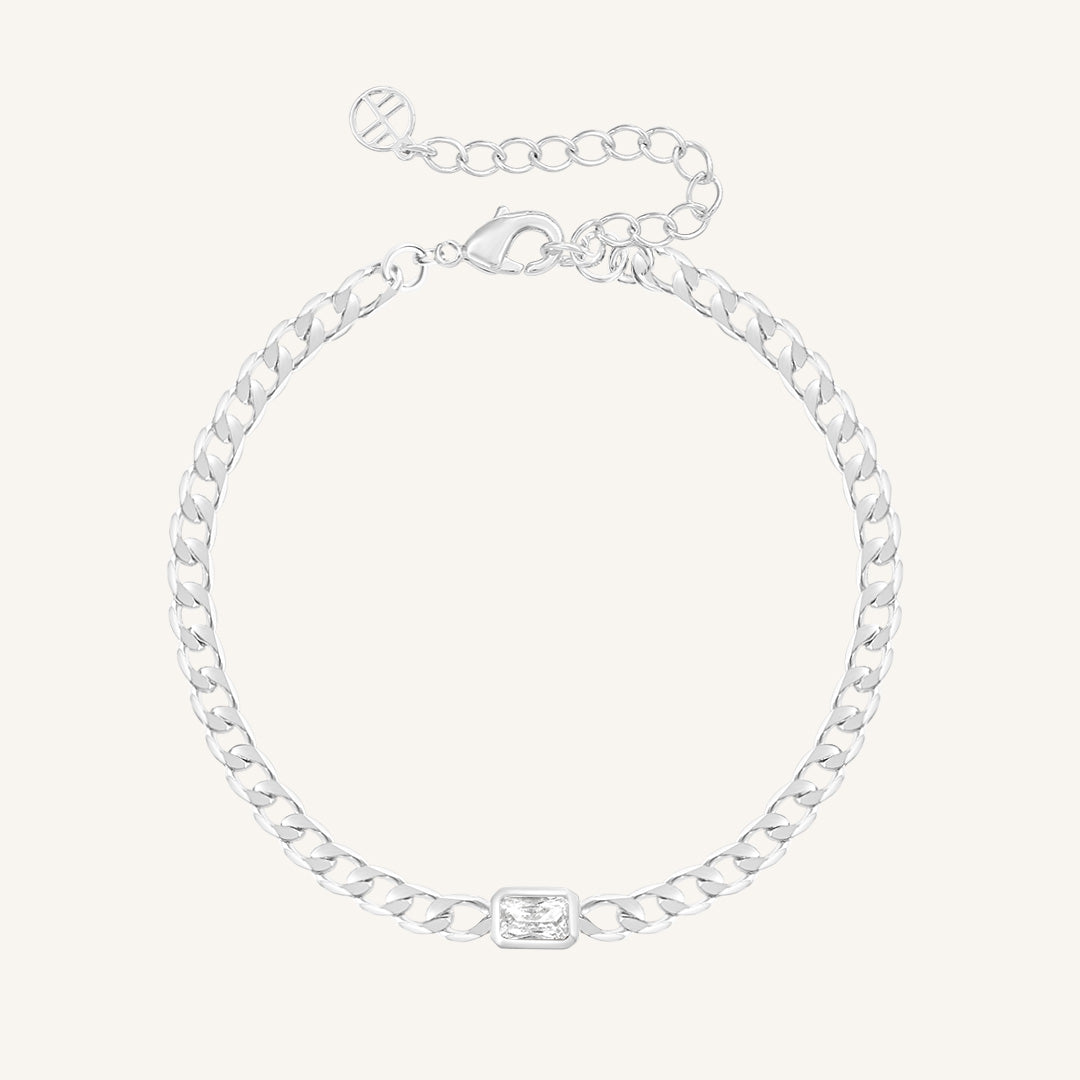 April Birthstone Chain Bracelet