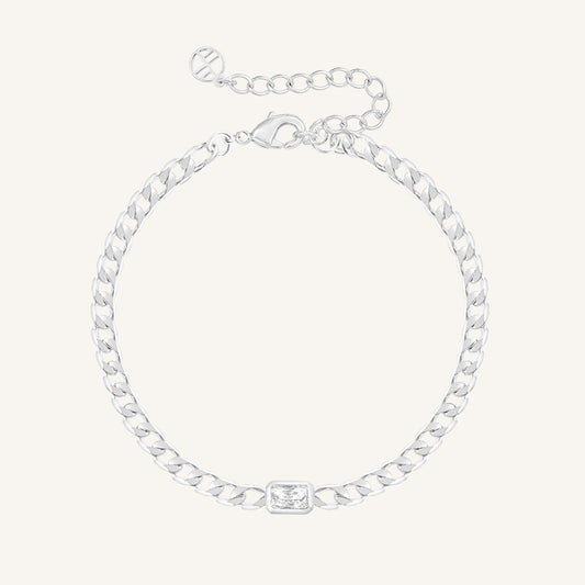 April Birthstone Chain Bracelet