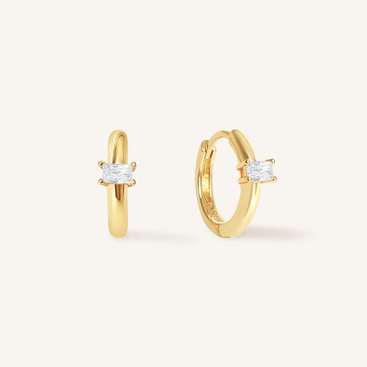 April Birthstone Huggies