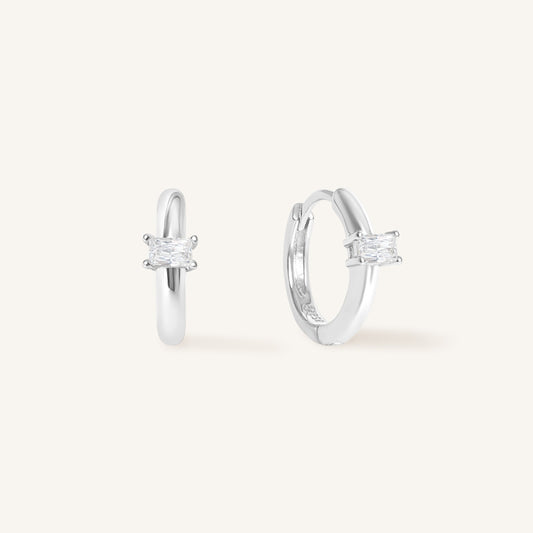 April Birthstone Huggies