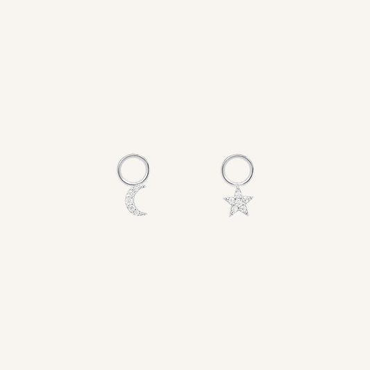 Astro Star Moon Hoop Charm (Set of 2)