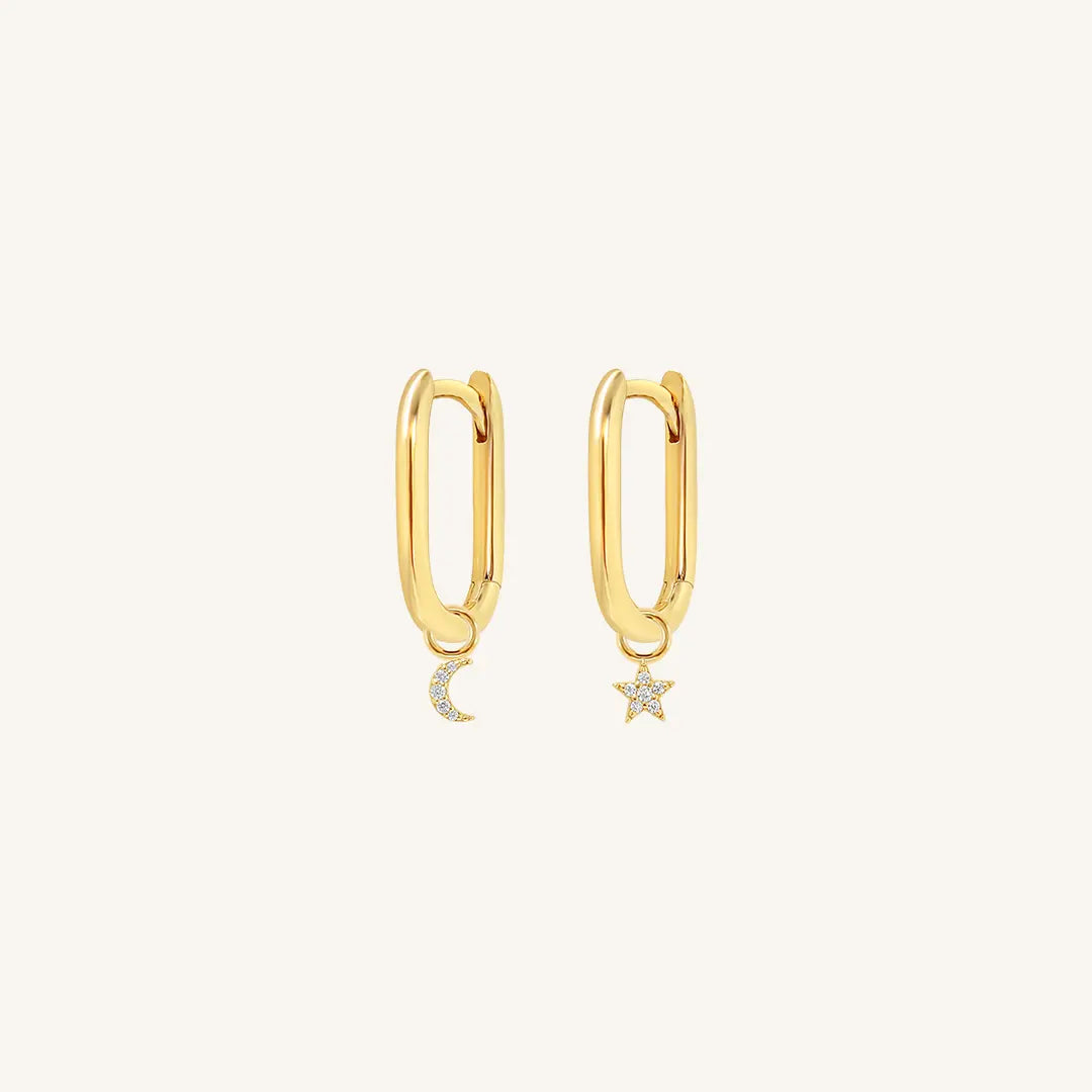 The  GOLD  Astro Marley Hoops by  Francesca Jewellery from the Earrings Collection.