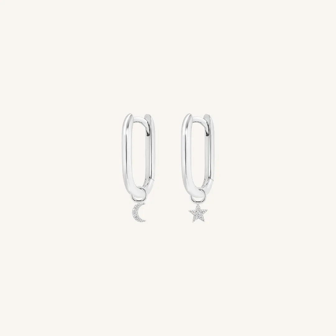 The  SILVER  Astro Marley Hoops by  Francesca Jewellery from the Earrings Collection.