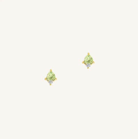 The  GOLD  August Birthstone Studs by  Francesca Jewellery from the Earrings Collection.