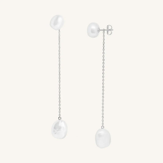 The  SILVER  Austen Drops by  Francesca Jewellery from the Earrings Collection.