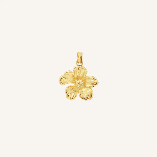 The  GOLD  Azalea Charm by  Francesca Jewellery from the Charms Collection.