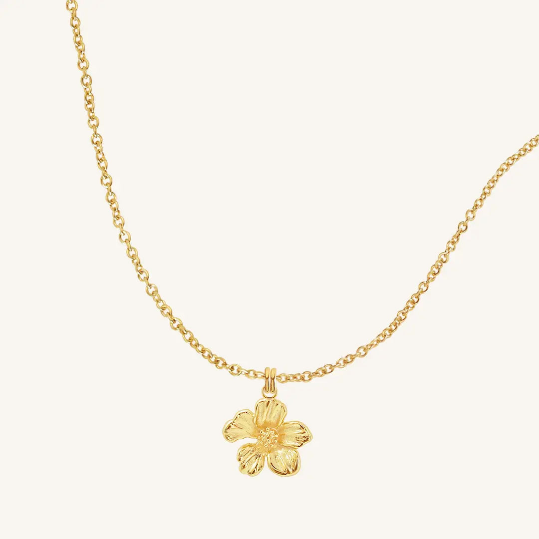 The  GOLD-Plain  Azalea Necklace by  Francesca Jewellery from the Necklaces Collection.