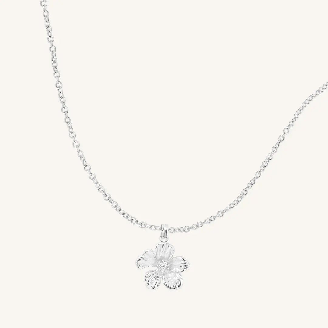 The  SILVER-Plain  Azalea Necklace by  Francesca Jewellery from the Necklaces Collection.