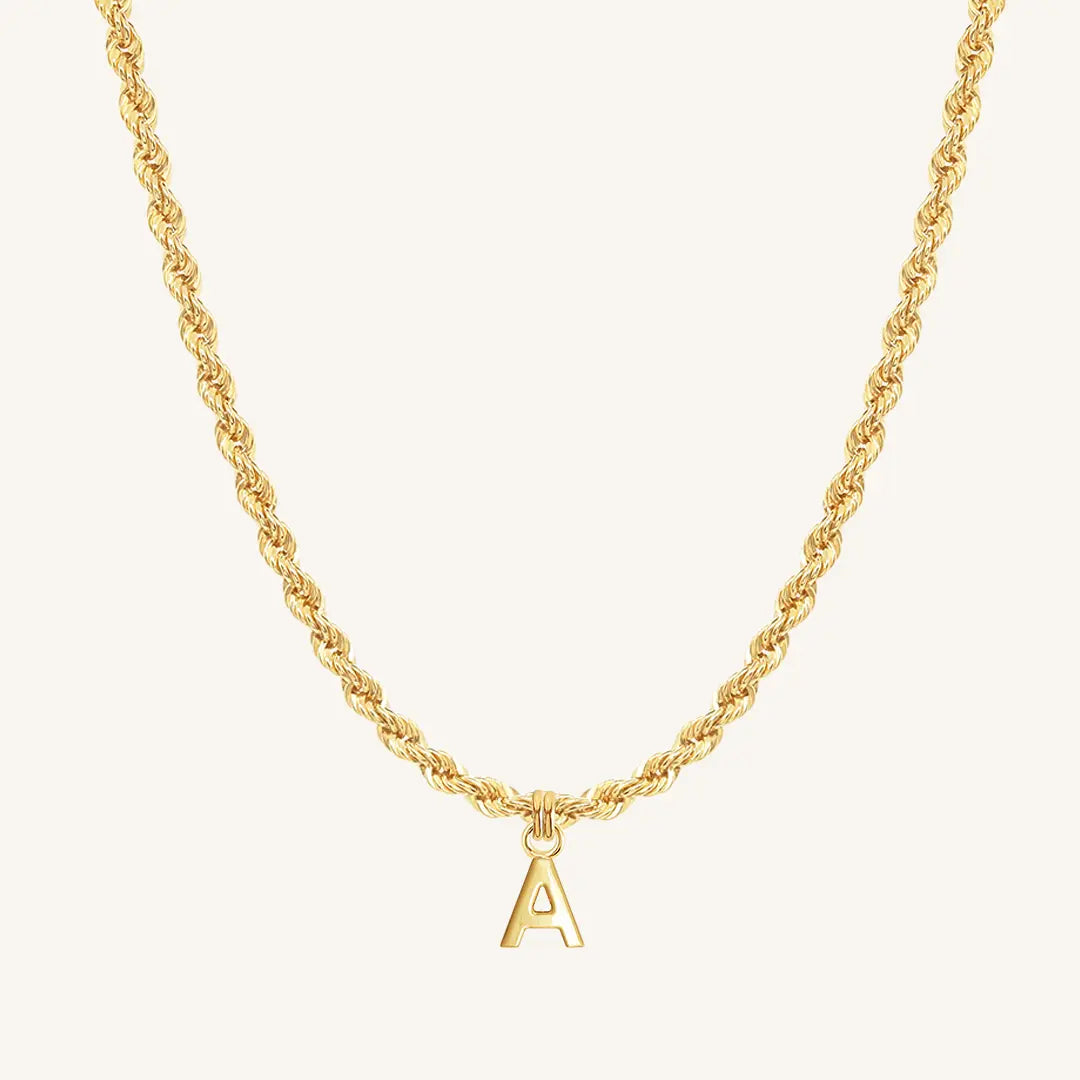The    Letter Necklace Rope Chain by  Francesca Jewellery from the Necklaces Collection.
