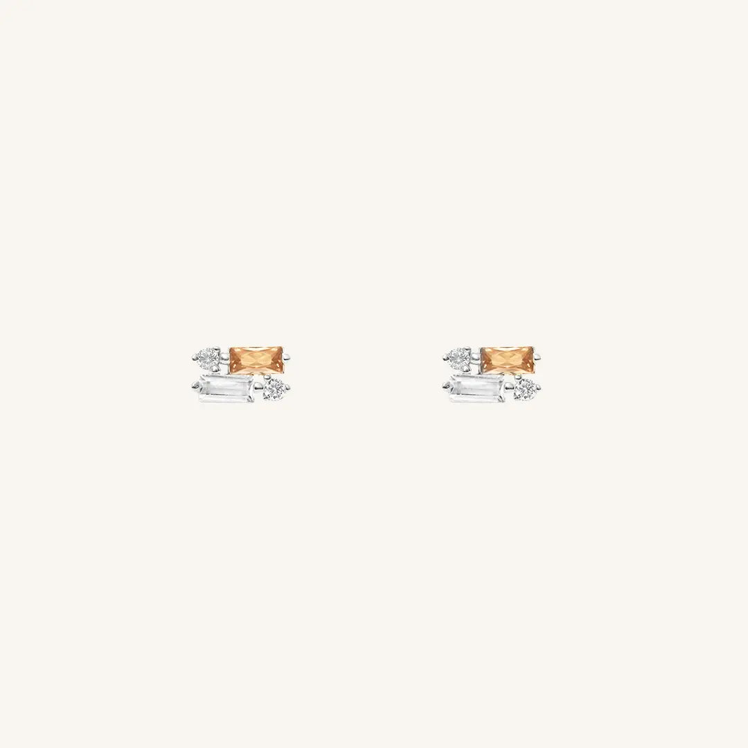 The  SILVER  Bea Studs by  Francesca Jewellery from the Earrings Collection.