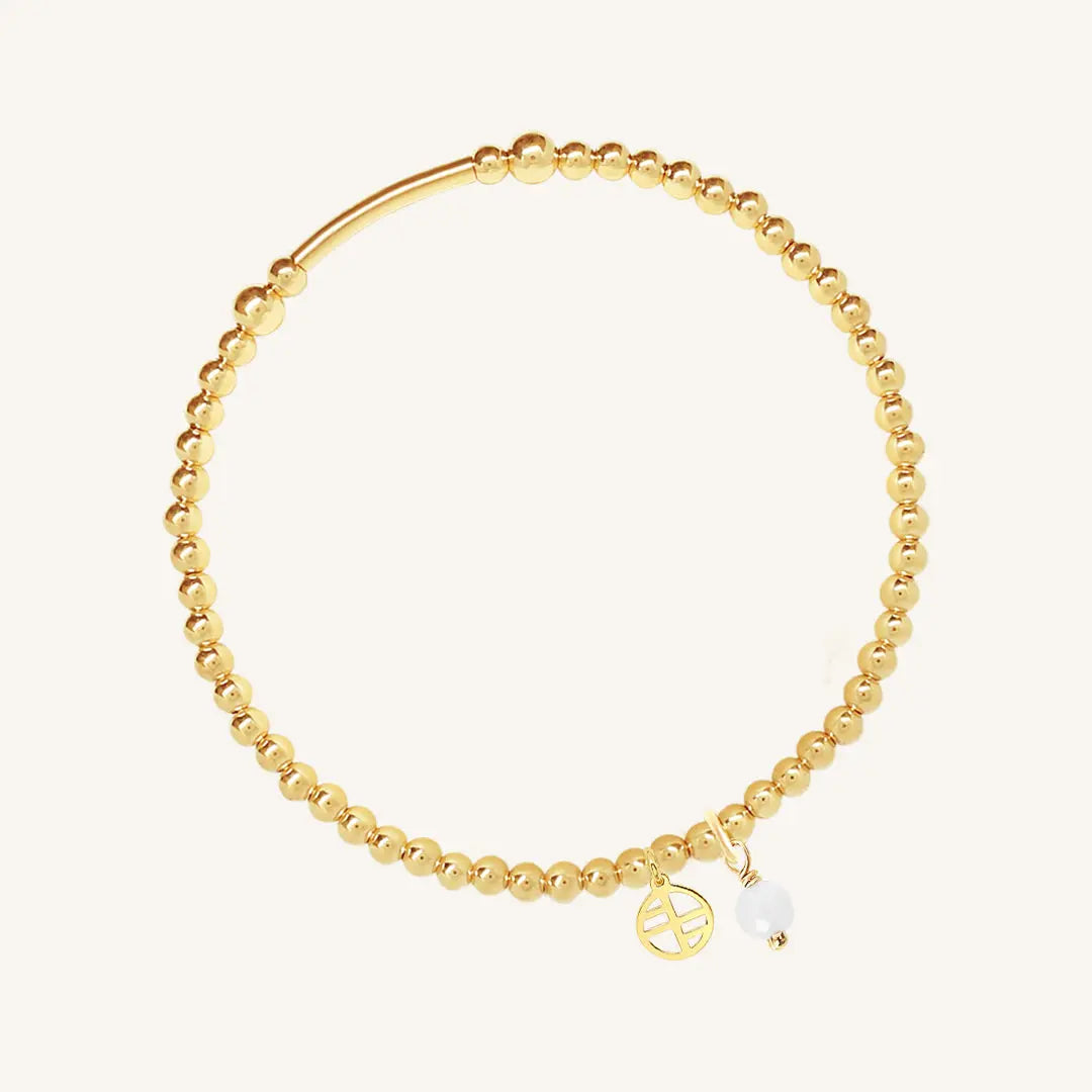 The  GOLD-L  Awareness Bracelet - Be Her Voice by  Francesca Jewellery from the Bracelets Collection.
