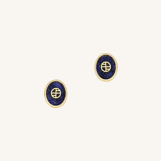 The  GOLD  Bennett Studs by  Francesca Jewellery from the Earrings Collection.