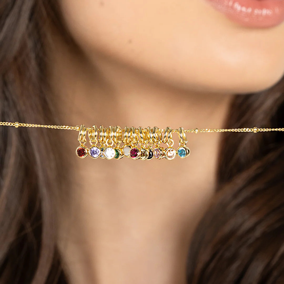 October Aura Birthstone Charm