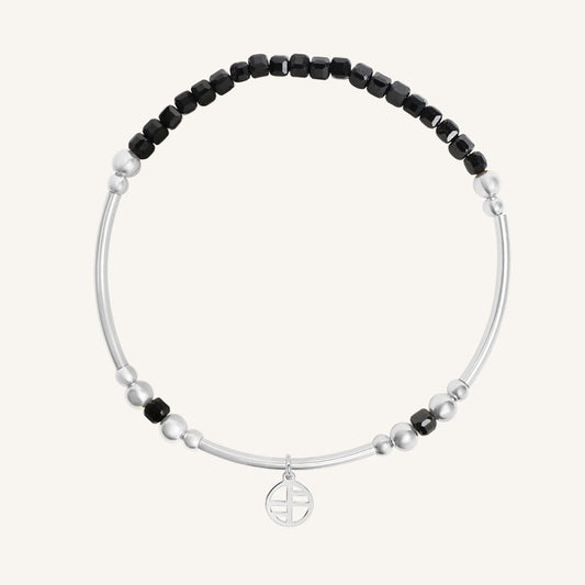 Black Spinel Division Charm Bracelet - Stone of Energy