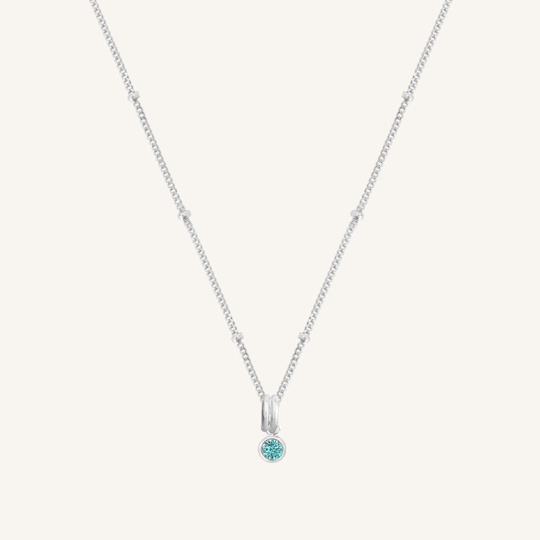 Aura Birthstone Charm Necklace