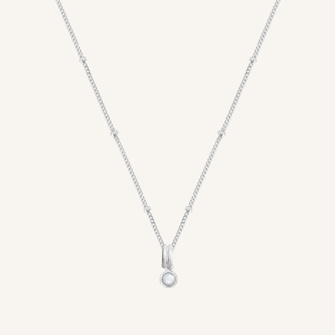 Aura Birthstone Charm Necklace